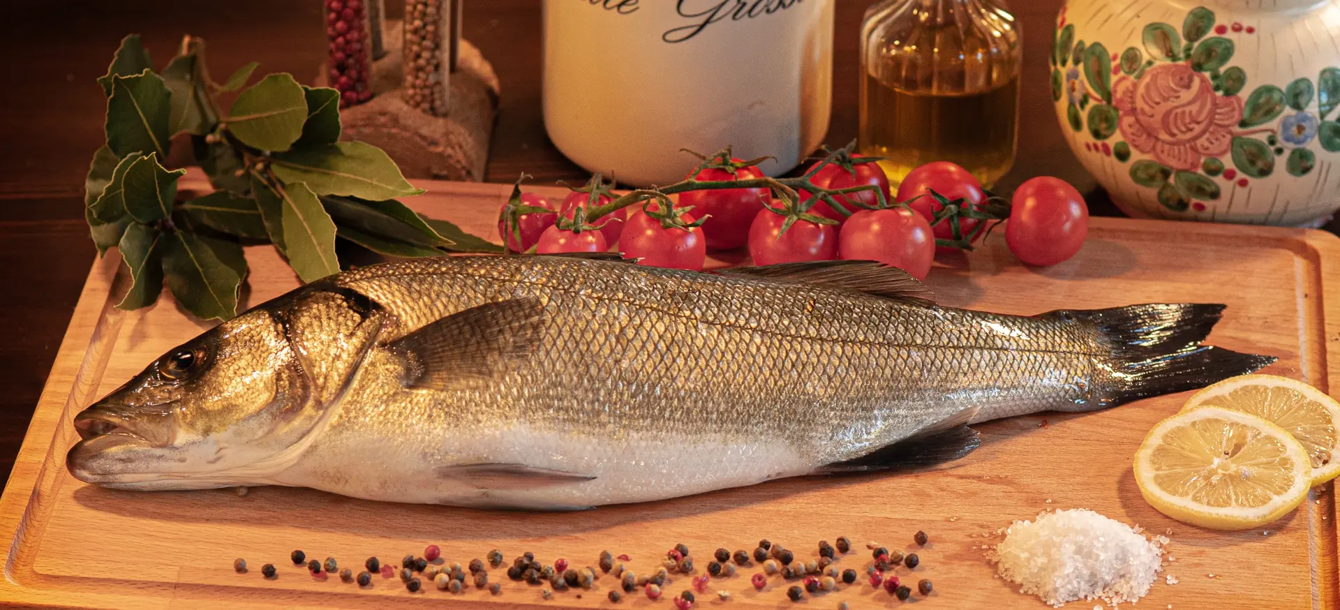 Pesce fresco delle valli venete: branzino biologico disponibile nello shop Val Morosina